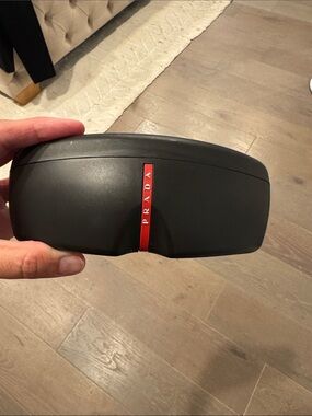 Prada Black VR/AR Accessory Case with Red Logo Stripe